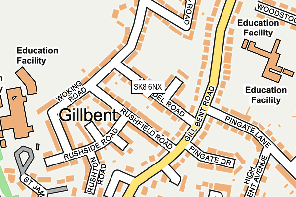 SK8 6NX map - OS OpenMap – Local (Ordnance Survey)