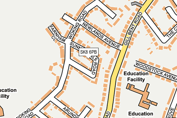 SK8 6PB map - OS OpenMap – Local (Ordnance Survey)