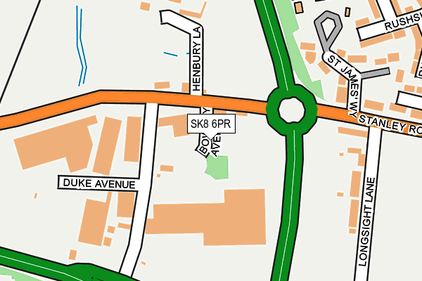 SK8 6PR map - OS OpenMap – Local (Ordnance Survey)