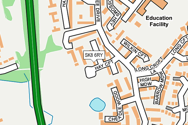 SK8 6RY map - OS OpenMap – Local (Ordnance Survey)