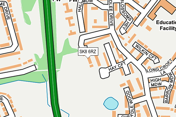 SK8 6RZ map - OS OpenMap – Local (Ordnance Survey)