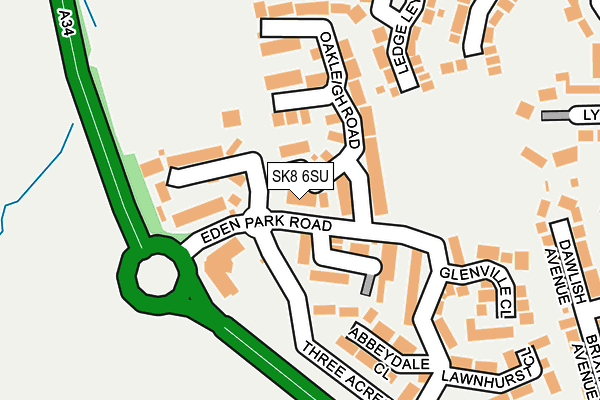 SK8 6SU map - OS OpenMap – Local (Ordnance Survey)