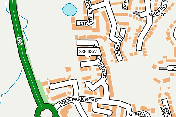 SK8 6SW map - OS OpenMap – Local (Ordnance Survey)