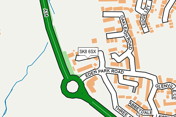 SK8 6SX map - OS OpenMap – Local (Ordnance Survey)