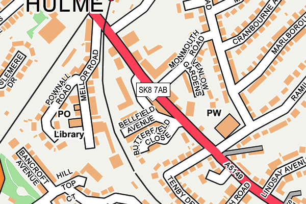 SK8 7AB map - OS OpenMap – Local (Ordnance Survey)