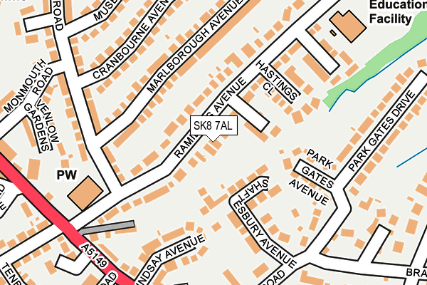 SK8 7AL map - OS OpenMap – Local (Ordnance Survey)