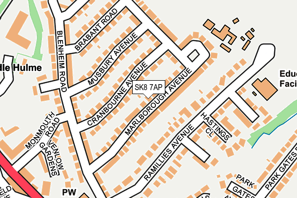 SK8 7AP map - OS OpenMap – Local (Ordnance Survey)