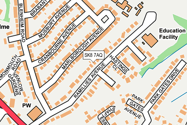 SK8 7AQ map - OS OpenMap – Local (Ordnance Survey)