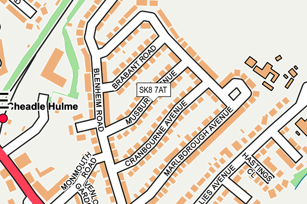 SK8 7AT map - OS OpenMap – Local (Ordnance Survey)