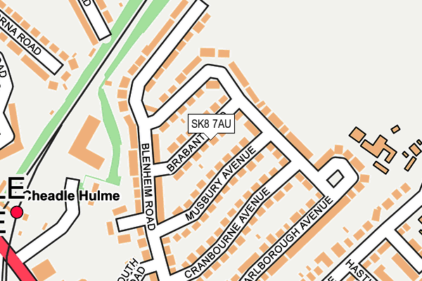 SK8 7AU map - OS OpenMap – Local (Ordnance Survey)