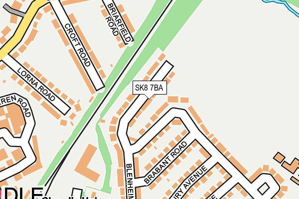 SK8 7BA map - OS OpenMap – Local (Ordnance Survey)