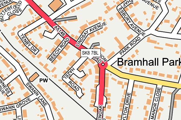 SK8 7BL map - OS OpenMap – Local (Ordnance Survey)