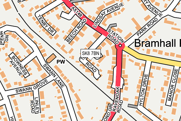 SK8 7BN map - OS OpenMap – Local (Ordnance Survey)