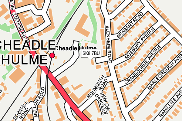 SK8 7BU map - OS OpenMap – Local (Ordnance Survey)