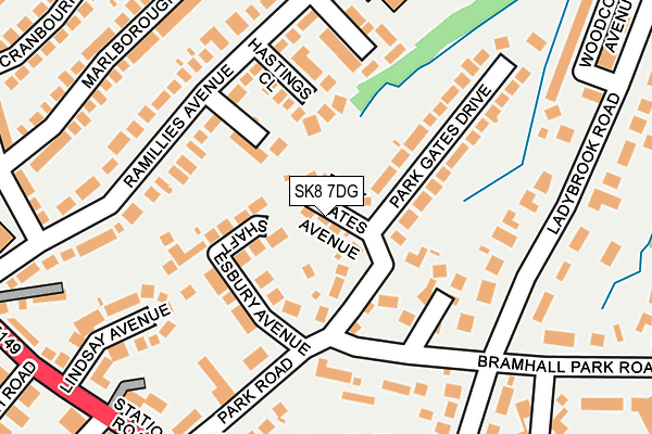SK8 7DG map - OS OpenMap – Local (Ordnance Survey)