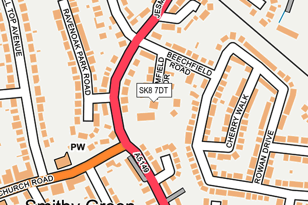 SK8 7DT map - OS OpenMap – Local (Ordnance Survey)