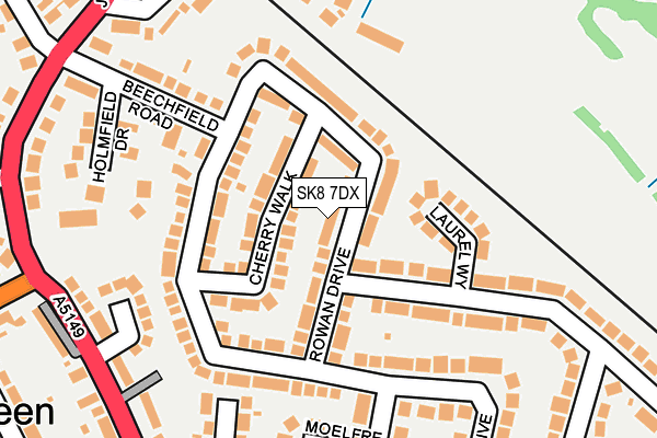 SK8 7DX map - OS OpenMap – Local (Ordnance Survey)