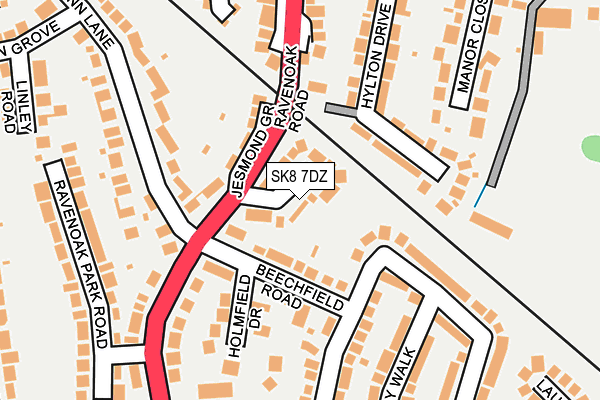 SK8 7DZ map - OS OpenMap – Local (Ordnance Survey)