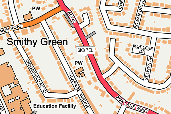 SK8 7EL map - OS OpenMap – Local (Ordnance Survey)