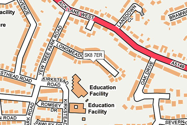 SK8 7ER map - OS OpenMap – Local (Ordnance Survey)