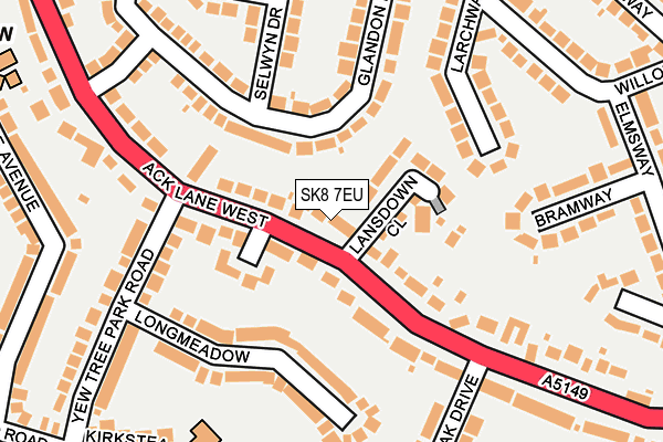 SK8 7EU map - OS OpenMap – Local (Ordnance Survey)