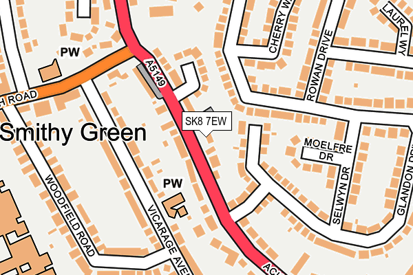 SK8 7EW map - OS OpenMap – Local (Ordnance Survey)