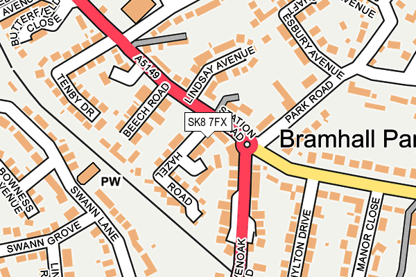 SK8 7FX map - OS OpenMap – Local (Ordnance Survey)