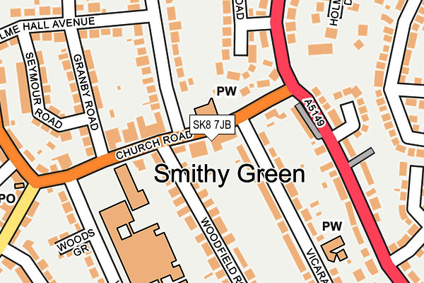 SK8 7JB map - OS OpenMap – Local (Ordnance Survey)