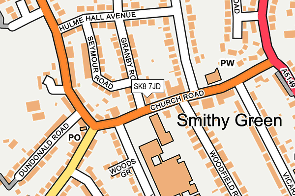 SK8 7JD map - OS OpenMap – Local (Ordnance Survey)