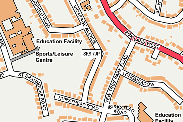 SK8 7JP map - OS OpenMap – Local (Ordnance Survey)