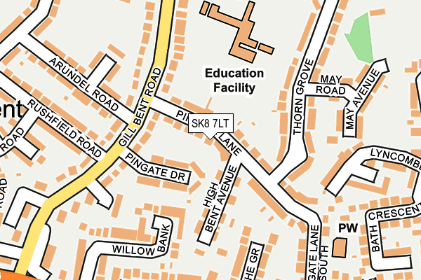 SK8 7LT map - OS OpenMap – Local (Ordnance Survey)