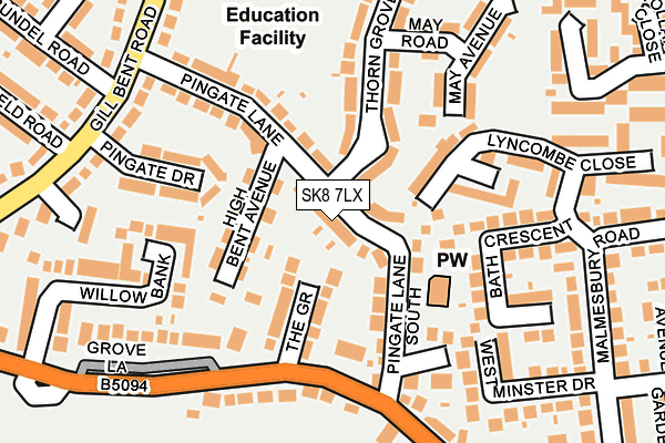 SK8 7LX map - OS OpenMap – Local (Ordnance Survey)