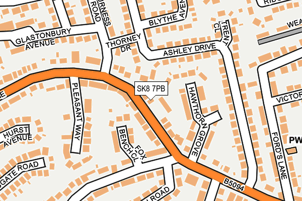 SK8 7PB map - OS OpenMap – Local (Ordnance Survey)