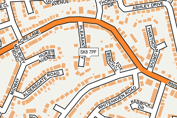 SK8 7PF map - OS OpenMap – Local (Ordnance Survey)
