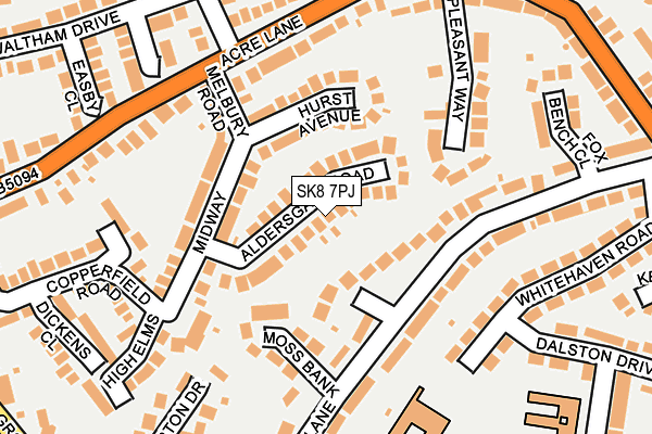 SK8 7PJ map - OS OpenMap – Local (Ordnance Survey)