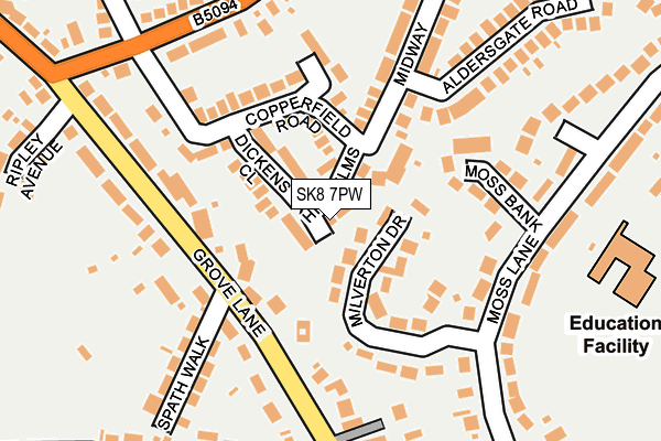 SK8 7PW map - OS OpenMap – Local (Ordnance Survey)