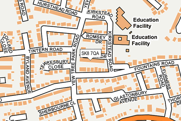 SK8 7QA map - OS OpenMap – Local (Ordnance Survey)