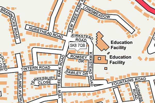 SK8 7QB map - OS OpenMap – Local (Ordnance Survey)