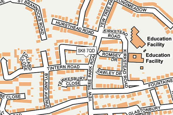SK8 7QD map - OS OpenMap – Local (Ordnance Survey)