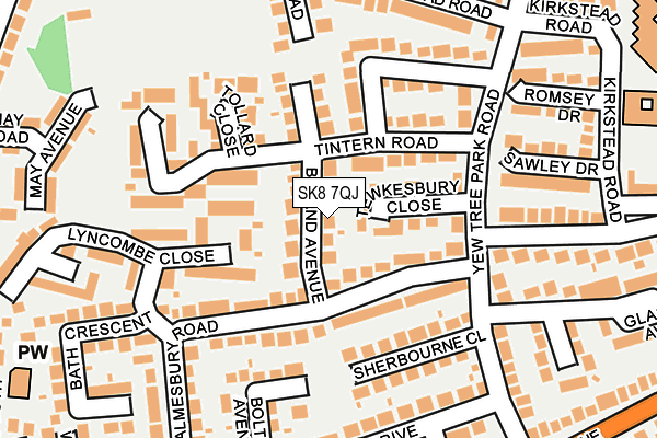 SK8 7QJ map - OS OpenMap – Local (Ordnance Survey)