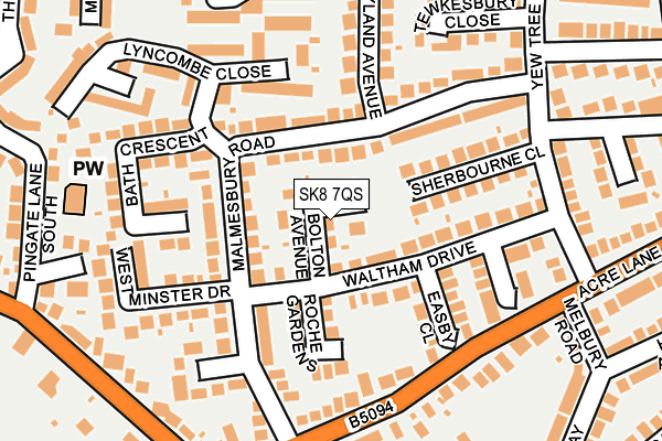 SK8 7QS map - OS OpenMap – Local (Ordnance Survey)