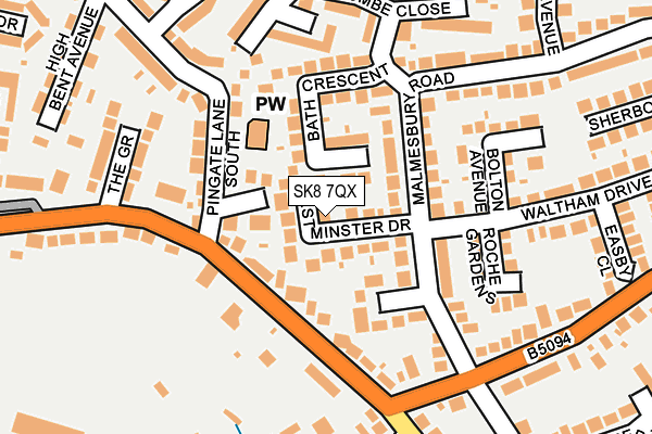 SK8 7QX map - OS OpenMap – Local (Ordnance Survey)