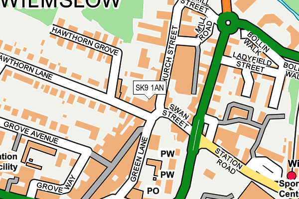 SK9 1AN map - OS OpenMap – Local (Ordnance Survey)