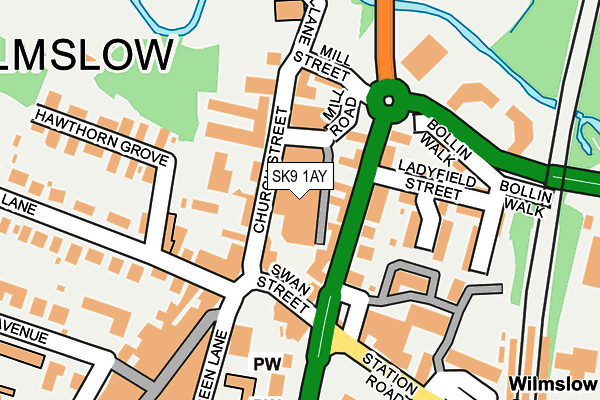 SK9 1AY map - OS OpenMap – Local (Ordnance Survey)