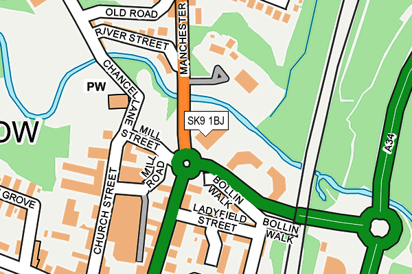 SK9 1BJ map - OS OpenMap – Local (Ordnance Survey)