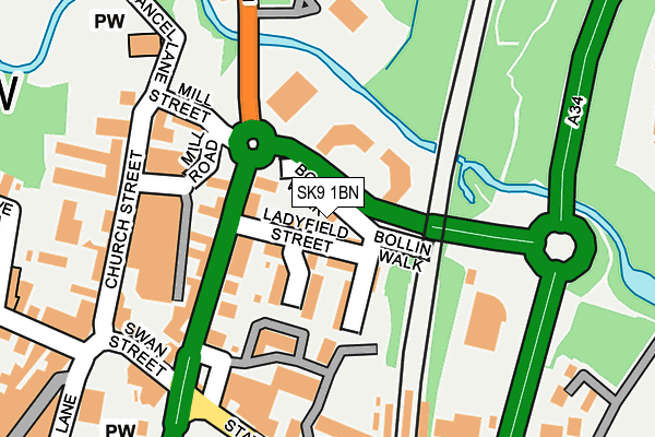 SK9 1BN map - OS OpenMap – Local (Ordnance Survey)
