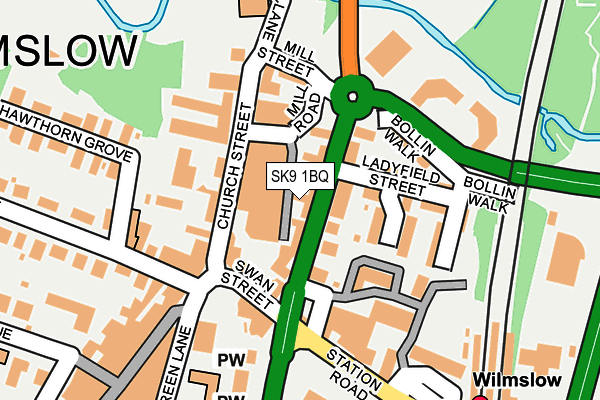 SK9 1BQ map - OS OpenMap – Local (Ordnance Survey)