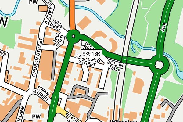 SK9 1BR map - OS OpenMap – Local (Ordnance Survey)