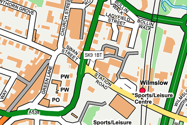 SK9 1BT map - OS OpenMap – Local (Ordnance Survey)