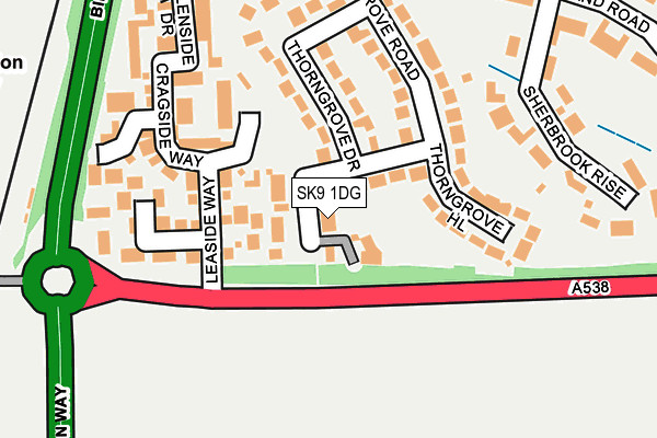 SK9 1DG map - OS OpenMap – Local (Ordnance Survey)